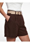 Nevavm Women's Regular Fit Belted Pleated Shorts with a Difference - 3