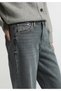Wide Leg Fit Women's Green Cast Denim Jean Trousers - 4