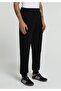 Regular Fit Mid Waist Straight Men's Black Sweatpants - 4
