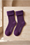 Children's 5-Piece Towel Socks Purple Mix - 5