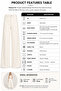 High-Waist Cream Palazzo Denim Pants - 3