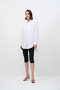 Comfortable Fit, High Collar, Long Back White Shirt - 5