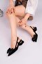 Peri 3648 Black Satin Women's Sandals - 4