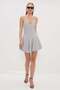 Polka Dot Strap Mini Dress with Shorts - 2
