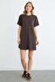 Basic Çimalı Mini Length Modal Dress - 2