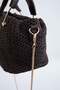 Zippered Knitted Shoulder Bag with Chain Strap - 2