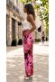 Pink Flowers Pantolon - 3