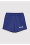Logo Printed Purple T-Shirt Shorts Set Loose 7t10001-70909 - 5