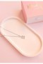 Xuping Necklace Women's Silver Color B Letter Steel Necklace with Shiny Zircon Stone Non Tarnish Hypoallergenic Necklace - 4