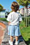 Boy's Shorts Set with Lettering Printed Shorts and Lacing Accessories, Ages 1.5-5, Ecru - 3