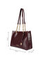 Burgundy Women's Shoulder Bag Us26610 - 3
