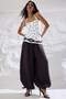 Balloon Fit Elastic Waist Straight Leg Modal Trousers H3128Ax26Sm - 2