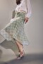 A-Line Checkered Regular Waist Tulle Midi Skirt I2489Ax26Au - 4