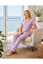 Boydan Buttoned Puan Patterned Short Sleeved Pajama Set 78-115 - 4