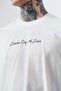Men's Essential Embroidery Detailed Oversize T-Shirt Ecru - 6
