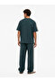 Men's R Embroidered Stripe Detailed Regular Fit Tracksuit Set Petrol - 4