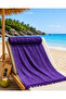 70X150 cm Cotton Beach and Sauna Towel – Beach Patterned, Fringed, Soft Textured - 7