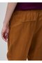 Women's Brown 100% Linen Carrot Cut Trousers - 6