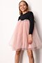 Girl's Dress with Powder Asymmetrical Tulle Skirt - Rebeca - 2