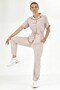 Cream Retro Women's Doctor Nurse Medical Scrubs Suit Luxury Lycra Fabric - 3
