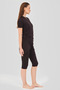 Half Sleeve Semi-Closed Swimsuit with Ribbed Wrap Skirt Alf24701-Syh - 4