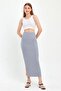 LONG PENCIL SKIRT WITH SLIT (B23-00129)