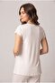Women's Ecru Lace Special Design Maternity Pajama Set - 3
