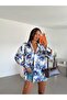 Floral Patterned Shirt - Navy Blue