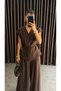 Women's Tie-Waist Vest Suit Brown - 5