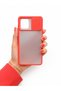 Galaxy A81/Note 10 Lite Compatible Case with Sliding Camera Protection Matte Lens Phone Case - Red