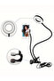 black 2 in 1 mobile phone holder clip fill light,ring fill light,desktop reading fill light,mobile p - 8