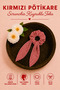 مشبك شعر مطاطي قوي باللونين الأحمر والأبيض من Pötikare Kuyruklu Scrunchie