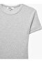 Slim Fit Short Sleeve Crew Neck Cotton Ribbed Basic T-Shirt - 7