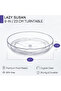 Lazy Susan Rack Organizer, 360 Degree Rotating Round Lazy Susan Turntable for Cabinet, Clear - 2