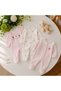 Mother Baby Newborn 3-Piece Combination Jumpsuit Set 100% Cotton Baby Girl Hospital Release - 4