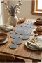 Pointy Gray Washable Cotton Straw Rope Runner, Living Room Coffee Table Kitchen Tablecloth - 8