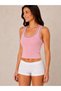 Women's Thick Strap Camisole Ribbed Cotton Undershirt - 3