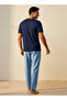 Men Cotton Checked Nightwear Set - 4