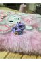 Double Purple Kids Ring Set with Cute Punk Eye Figure – Fixed Size Resin Cartoon Jewelry - 2