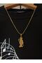 Hip Hop Style Holy Death Skeleton Gold Color 316L Stainless Steel Figure Necklace - 2