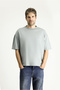 Oversize Printed Single Jersey Cotton T-Shirt - Crew Neck - 2