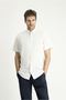 Cotton Striped Short Sleeve Sports Shirt - Regular Fit - 3