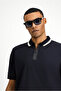 Techno-Line Zippered Lycra Slim Fit Slim Fit Polo Neck T-Shirt - 3