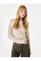 Slim Fit Viscose Blended Asymmetrical Collar Long Sleeve Layered T-Shirt - 2