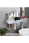 Ecoco Adhesive Magnetic Toothpaste Squeezer and Holder with 2 Cup Holders Bathroom Organizer - 4