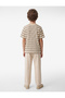 Pleated Basic Trousers with Elastic Waist and Tie Detail - 3