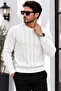 Men's Hair Knitted Sport Cut Sweater - 3