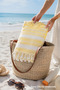 Cotton Children's Bathrobe Poncho Peshtemal 100% Cotton Beach Towel Yellow - 4