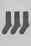 3-Piece Anthracite Melange Men's Business Cotton Seamless Flexible Socks - Premium - 3