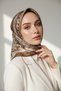 100% twill silk shawl patterned taba colored 90x90 scarf sewing method: hand stitching - 2